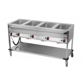 Wärmewagen/Bain Marie 4x1/1GN-200 tief