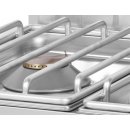 Gasherd aus Edelstahl mit 2 Kochstellen und Hochleistungsbrennern.