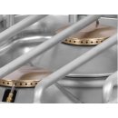 Gasherd aus Edelstahl mit 4 Kochstellen und...