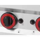 Gasherd aus Edelstahl mit 6 Kochstellen ohne Unterbauten