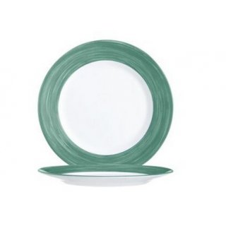 Brush Dark Green Teller flach 25,2cm