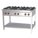 Gasherd 6 x Brenner mit offenem Unterbau